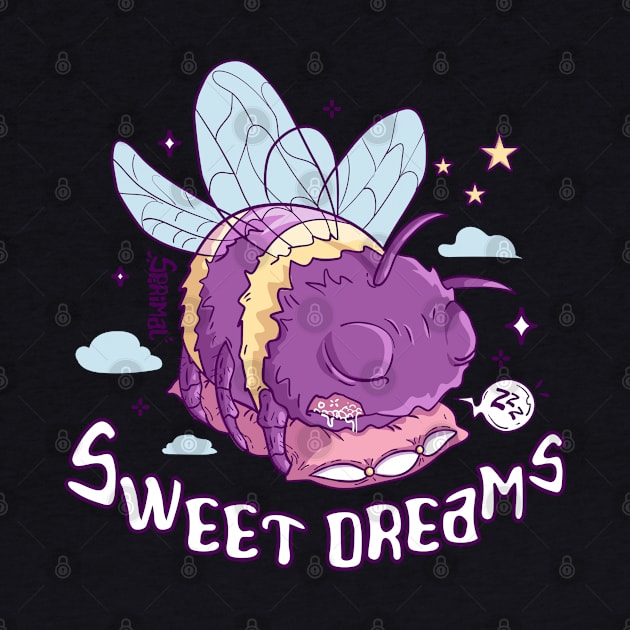 Sweet Dreams Are Made of Bees - Buzzing Slumber Illustration by SPIRIMAL